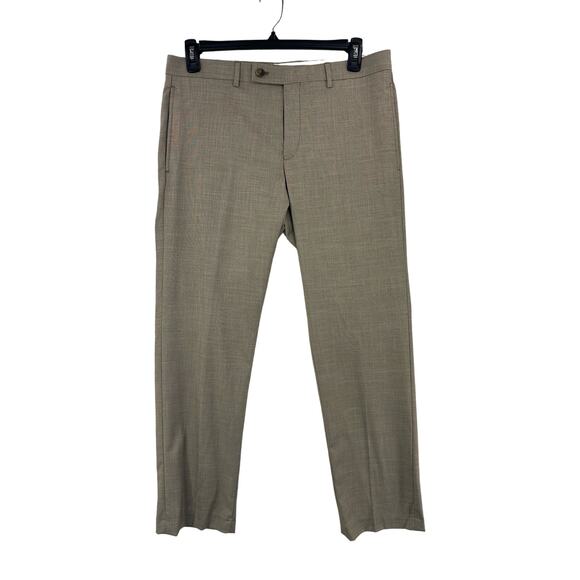 Lauren Ralph Lauren, Ultraflex Stretch Flat Front Pants 33Wx30L Light Brown - Picture 1 of 9